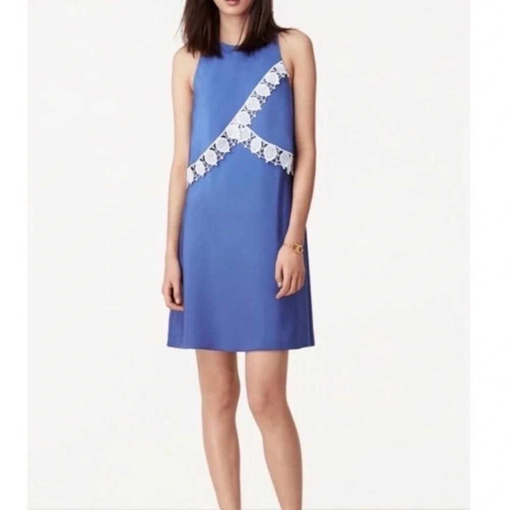 Tory Burch Amanda sleeveless layered lace trim dress 15114